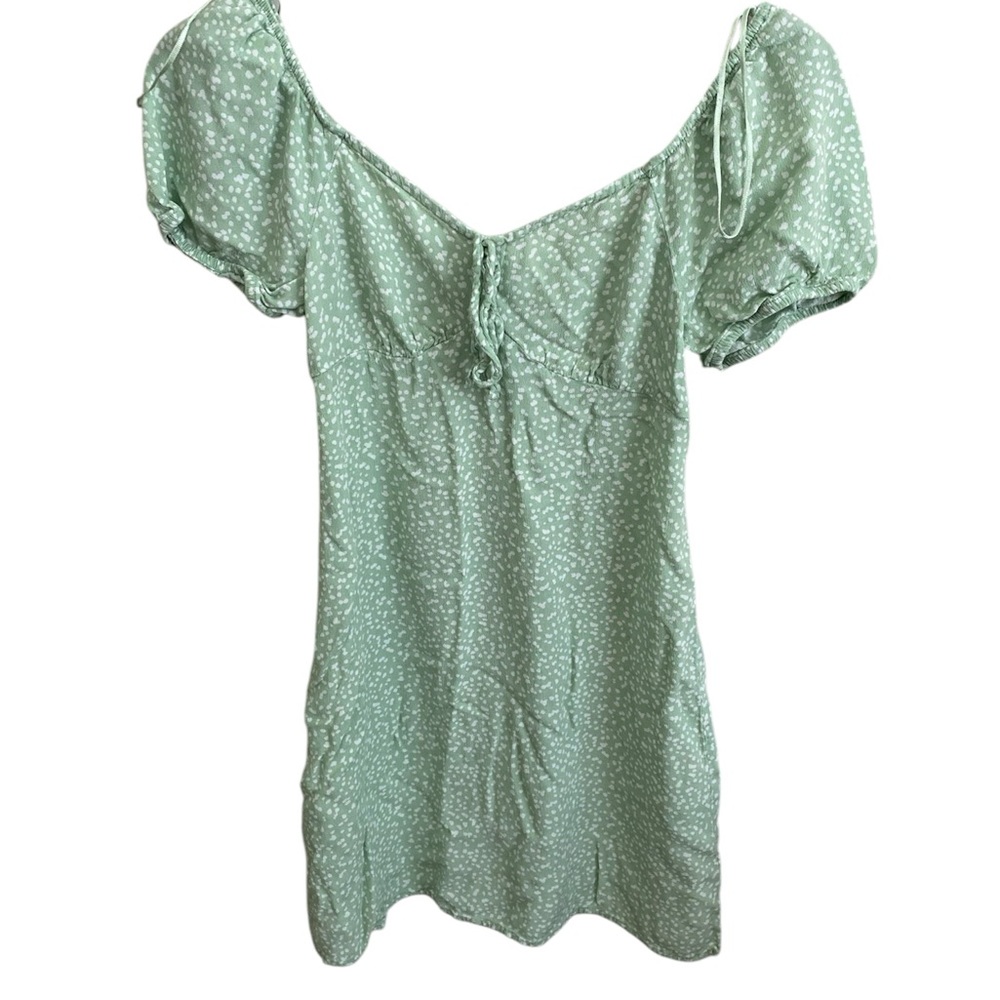Green Puff Sleeve Mini Dress size 0